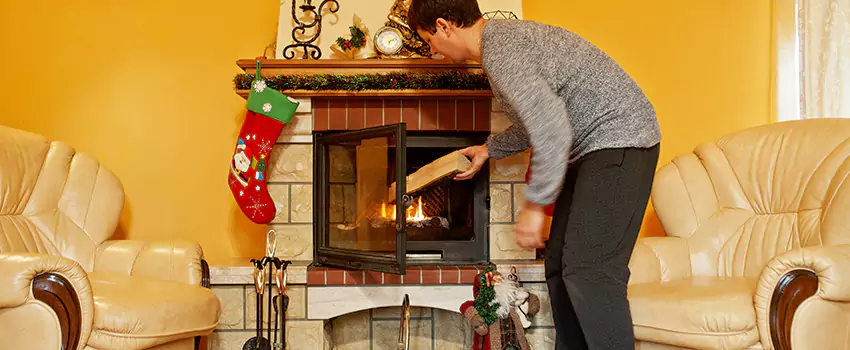 Rusted Metal Fireplace Restoration in Elmhurst, Kansas